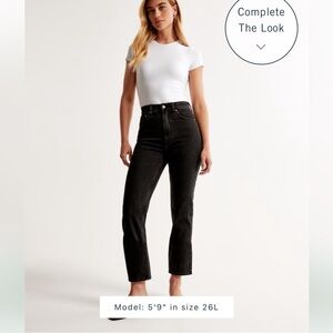 Abercrombie ankle straight ultra high rise jean